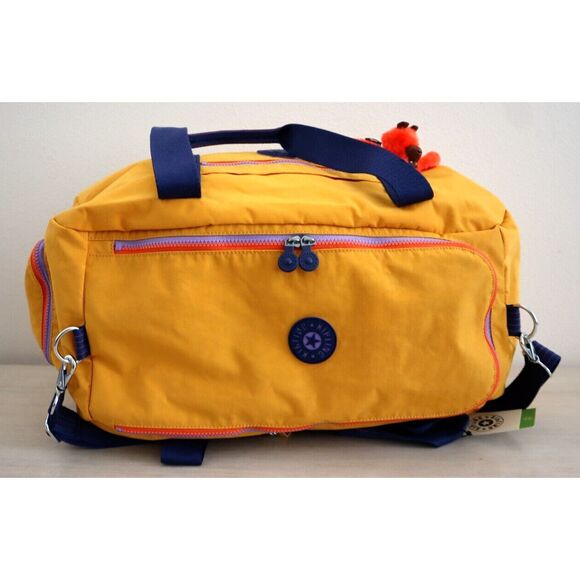 Kipling Unisex Spicy Gold Palermo Up Convertible Duffle Bag Travel Backpack - Picture 4 of 15